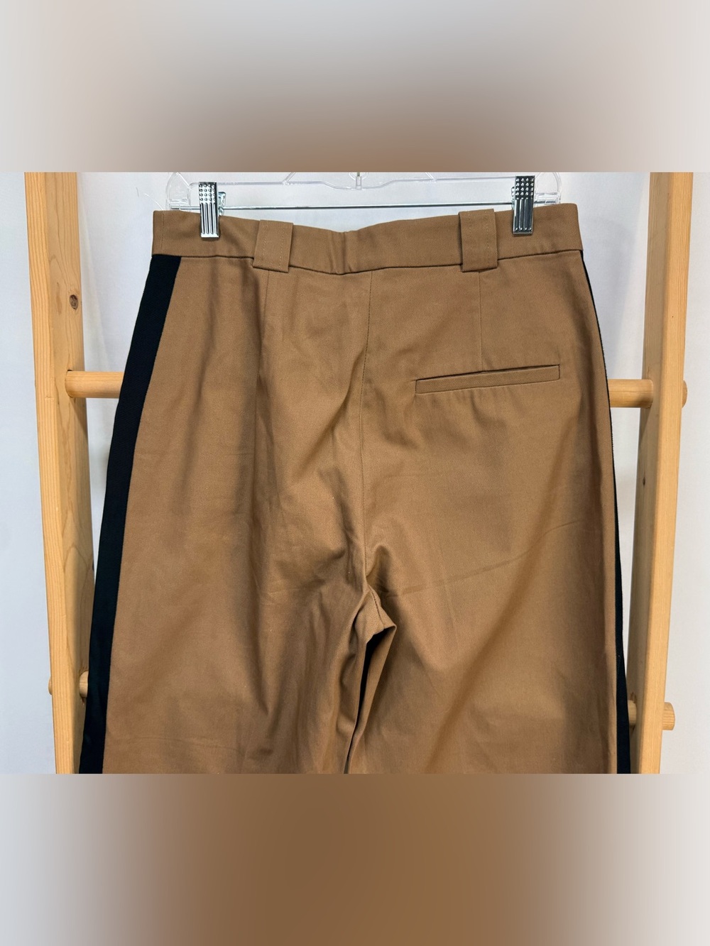 STOCKHOLM ATELIER & OTHER STORIES Brown side stripe High-Rise pants size 8 - Picture 9 of 16